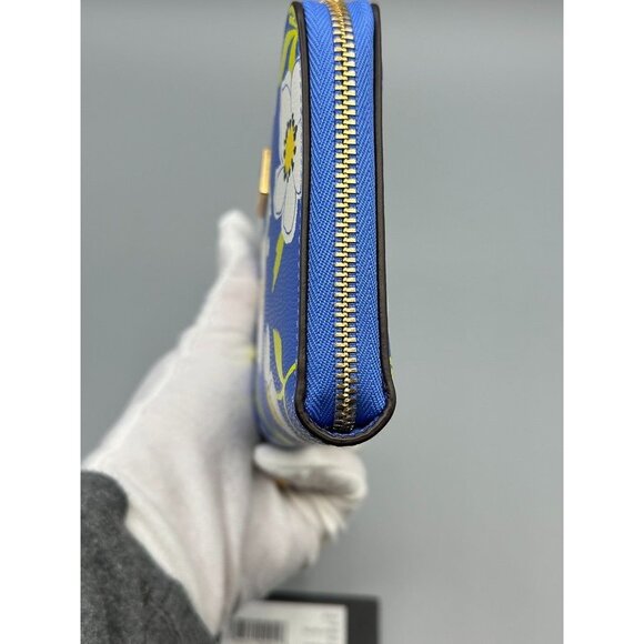 Kate Spade Katy Sunshine Floral Textured Leather Medium Zip Around Wallet KF947 - Picture 3 of 16